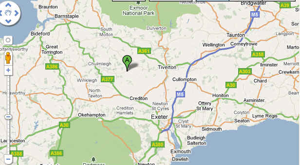Map showing Mid Devon