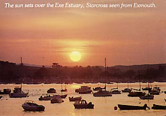 The River Exe, boats and beautiful sunsets. Also the Loal Nature Reserve