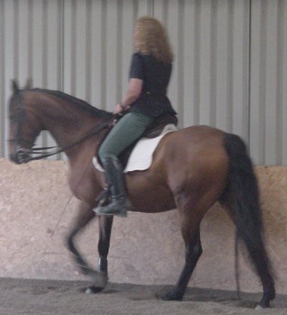 Luchia second ride with Heather